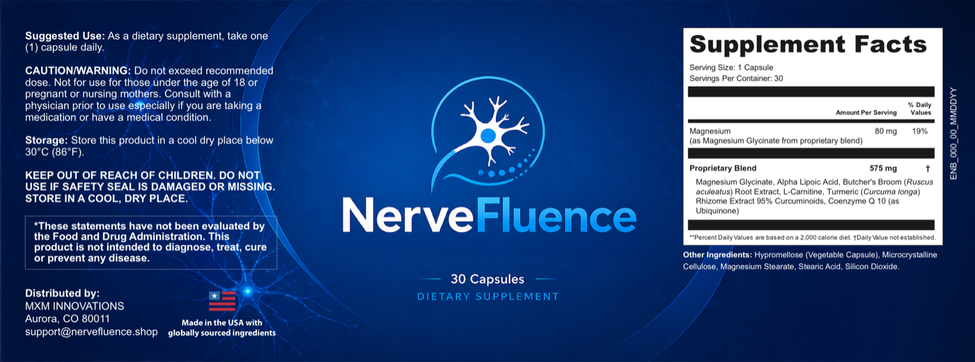 NerveFluence Supplement Label